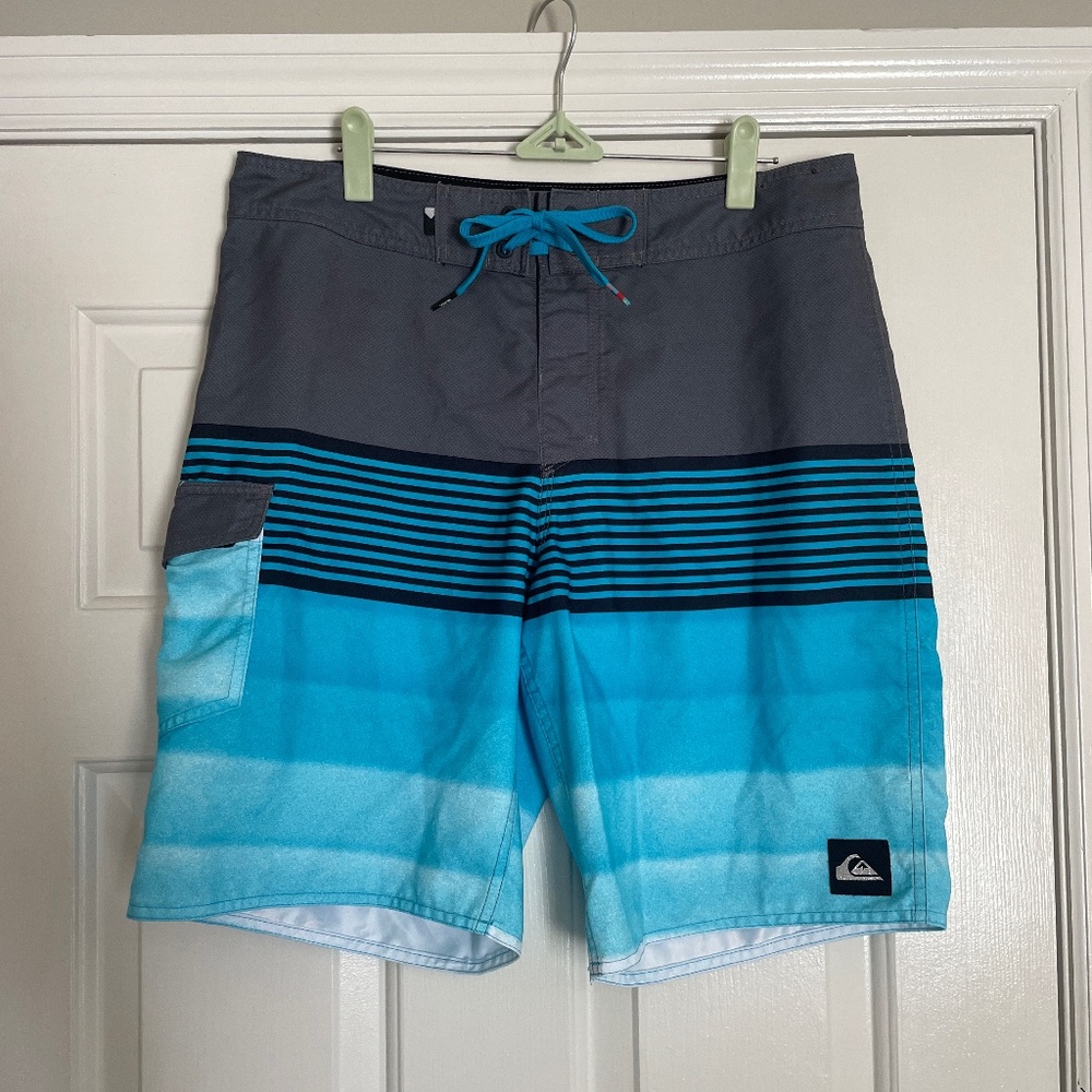 Blue and Gray Board Shorts